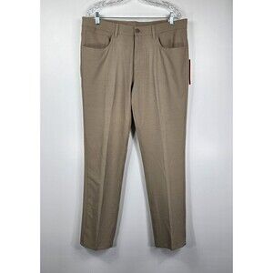 Ben Hogan Men's Size 35x32 Khaki Heather 5 Pocket Pants New